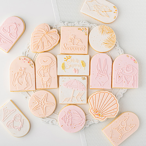 Nouvel outil pour biscuits, moule à biscuits en acrylique pour fondant, motif coquillages de plage, <span class=keywords><strong>emporte</strong></span>-<span class=keywords><strong>pièce</strong></span> en plastique pour biscuits, thème été fille - Product Image 1
