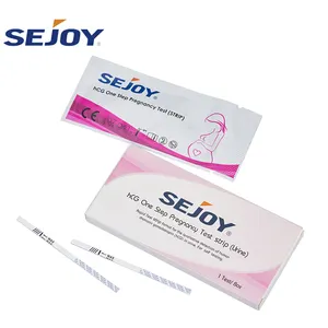 Sejoy-tira de prueba de HCG de un paso, Kit de prueba de embarazo, Cassette Midstream, venta al por mayor