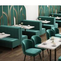Fabricant de sièges de restaurant Ensembles de banquettes de café-boutique Banquette canapé Chaise et table Fast Food Cafe Mobilier de restaurant