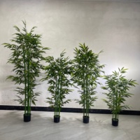 Tiges de bambou artificielles pour décoration extérieure, plantes en plastique aspect naturel, haute simulation, pour aménagement paysager, durée de vie 3-5 ans