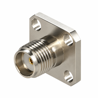 Connecteur RF femelle SMA haute fréquence 26,5 GHz, droit, en acier inoxydable, à montage sur panneau, avec broche de 0,009 pouce