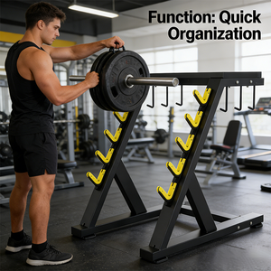 Estante de almacenamiento comercial para accesorios de gimnasio, soporte colgante para cables y mangos, organizador de agarres para fitness en el gimnasio - Product Image 6