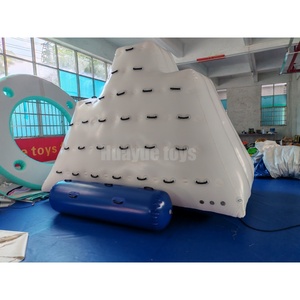 Mur d'<span class=keywords><strong>escalade</strong></span> gonflable en forme d'iceberg 5x3x3m bleu et blanc, personnalisable en usine, jouet <span class=keywords><strong>montagne</strong></span> de glace flottante pour parc aquatique - Product Image 1