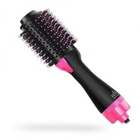 Sèche-cheveux brosse 2-en-1 à air chaud et peigne lissant pour cheveux bouclés, usage domestique et hôtelier, logo personnalisé gratuit, faible MOQ