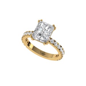 Anillo de Diamante Cultivado en Laboratorio con Corte Radiante, Plata 925, Anillos de Oro de 9kt, 14kt, 18kt para Joyería Femenina - Product Image 4