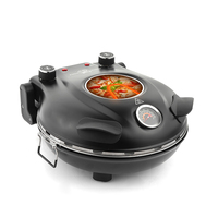 Four à pizza miniature de 12 pouces avec contrôle de la température, boîtier en métal, 1200 W, multifonctionnel pour un usage domestique et commercial