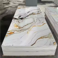 Panneau mural de décoration intérieure moderne imperméable et brillant, alternative ignifuge au marbre, utilisation en salle de bain, feuille de marbre PVC UV