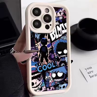 Nouvelle conception de coque de téléphone antichoc givrée Hip Hop pour iPhone 16 15 14 Pro Max Plus, coque de téléphone portable Manga