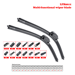 <span class=keywords><strong>Essuie</strong></span>-glaces de pare-brise de voiture LIJAY multi-adaptés, 100% caoutchouc naturel, structure sans os, pour <span class=keywords><strong>Audi</strong></span> A3/<span class=keywords><strong>A4</strong></span> 12-30 pouces, noir - Product Image 1