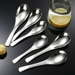Cuchara Earl's Spoon de acero inoxidable 316 con fondo redondo profundo para postres, para uso doméstico, hotelero y infantil, de color sólido. - Product Image 4