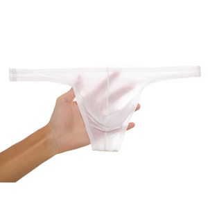 Slip <span class=keywords><strong>string</strong></span> sans couture pour <span class=keywords><strong>homme</strong></span>, style <span class=keywords><strong>japonais</strong></span>, semi-transparent, respirant, taille basse, avec découpe U-convexe et fesses apparentes - Product Image 2