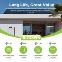 Baterai Penyimpanan Energi Rumah Tangga MOREDAY 10.24kWh LiFePO4 Split, Kompatibel dengan Jaringan Listrik Hibrida