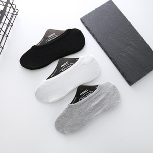 Faddist Men's Cotton Low-Cut Anti-Slip Invisible Boat Socks Solid Color Thin Non-Slip Socks For Casual Wear - Product Image 5