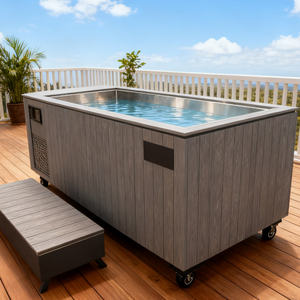 Mega paslanmaz çelik astar malzeme soğuk dalma Pod <span class=keywords><strong>Chiller</strong></span> atlet <span class=keywords><strong>Chiller</strong></span> ile buz banyosu 1HP - Product Image 2