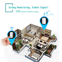Sonnettes sans fil pour la maison, sonnette de porte étanche sans fil avec prise, sonnette de porte intelligente sans fil blanche