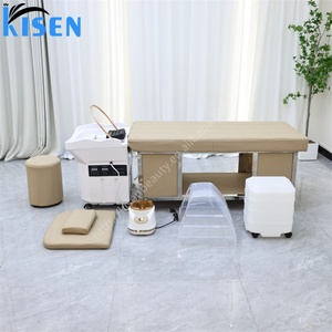 Kisen Mobile Salon Shampoo <b>Bed</b> Complete Head Spa Basin with Independent Water tank LED Light Therapy No Plumbing Installation - Product Image 6