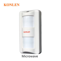 KONLEN Détecteur de mouvement extérieur filaire 12V Tri-tech Micro-ondes Double PIR Alarme infrarouge passive Pet Immunitaire Caractéristique ABS