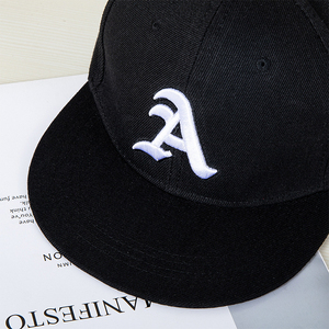 Chữ Logo Cấu Trúc Chải Kịch Bản Chữ Monogram Thư Thêu Snapback Cap - Product Image 5