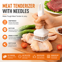 Offre Spéciale : Marteau Attendrisseur de Viande Manuel en Acier Inoxydable et Plastique, Écologique, Couleurs Personnalisables, pour Viande Hachée