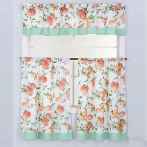 Tende da Cucina Grace Fruit con Motivo Limoni, 100% Poliestere, Oscuranti Totali, con Passanti, Tessute, Apertura Bipartita Destra/Sinistra - Product Image 3