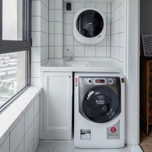 Élégance <span class=keywords><strong>sous</strong></span> le clair de lune Solutions modernes et hygiéniques avec la série Moonlight <span class=keywords><strong>Armoire</strong></span> de salle de bain à double tiroir européenne - Product Image 1