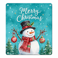 Plaques décoratives personnalisées avec logo pour fêtes de Noël à la maison, enseignes vintage en métal pour les fêtes, enseigne en métal Joyeux Noël pour la décoration murale vintage