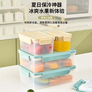Portable Food Storage <b>Box</b> Rectangle With Ice <b>Pack</b> For Outdoor Picnic Baby <b>Lunch</b> Container - Product Image 4