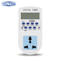 Prise Intelligente Numérique VOLTRIQ 220V-240V 50/60Hz 2000W avec Minuteur Électronique et Contrôle de l'Heure, Prise UK