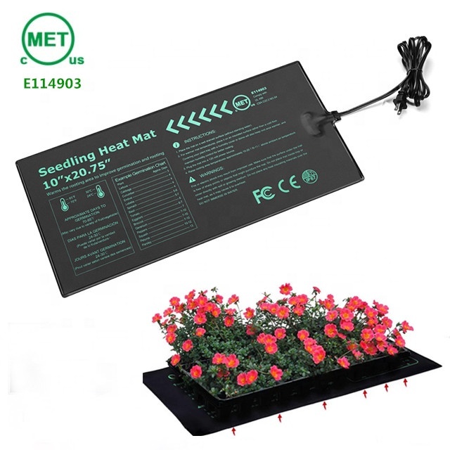 230V 10*20.75 in Modern Seedling Heating Mat-Waterproof IP67 Energy-Efficient Pad for Fast Growth in Greenhouse & Home Gardening