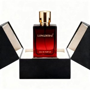 Botella de Perfume de Vidrio Personalizada en Oferta, Botella de Perfume Vacía de 50 ml y 100 ml, Forma Irregular Ámbar, con Caja - Product Image 2