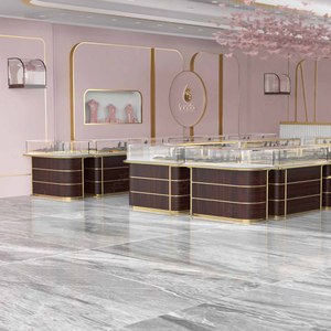 Sang Trọng Vàng bán lẻ đồ trang sức cửa hàng thiết kế truy cập Bảng hiển thị đồ trang sức cửa hàng đồ nội thất thủy tinh trang sức giới thiệu Đèn Led - Product Image 4