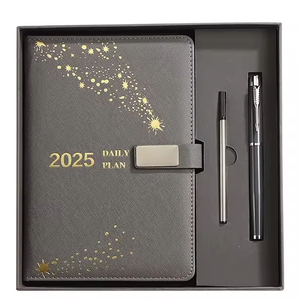 2025 Calendar Notebook Unique Business Logo <b>Stationery</b> Corporate Customized Pu Leather Diary and Pen Gift <b>Set</b> Souvenirs Gift - Product Image 6