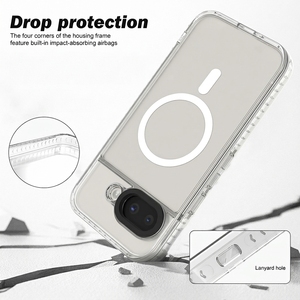 ワイヤレス充電対応 耐衝撃 マグネット式 TPU+PC製 スマホケース Google Pixel 9a 9pro XL用 カスタムロゴ 防水 指紋防止デザイン - Product Image 4