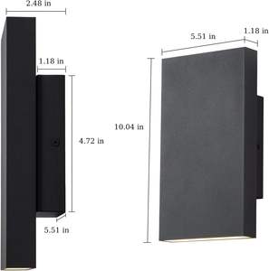 Lampe murale moderne d'intérieur et d'extérieur en gros, étanche IP65, pour la décoration de la maison, la cour et le jardin - Product Image 5