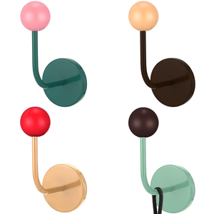 Metal Hooks Adhesive Coat Hanger Decorative Hooks <b>for</b> Bedroom Nursery <b>Key</b> Hat Hanging <b>Rack</b> - Product Image 1
