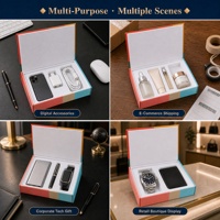 Boîtes rigides en carton personnalisées en forme de livre, insert en mousse grise, revêtement UV, estampage à chaud, emballage pour accessoires de téléphone