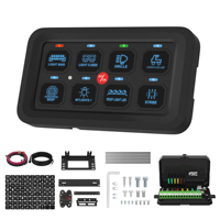 Panneau de commande de système de relais électronique 8 gangs interrupteur Led universel panneau de commande de commutateur de véhicule avec boîtier de commande de Circuit