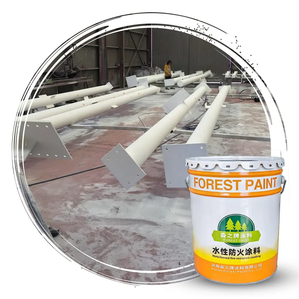 Çin boya su bazlı yanmaz kaplama alev geciktirici boya çelik yapı/metal intumescent fireproofpaint