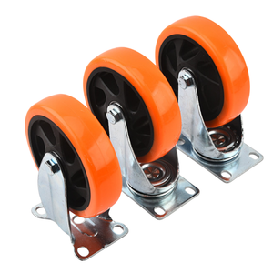 Rodízios de Poliuretano Laranja de Tamanho Médio 2.5 <span class=keywords><strong>3</strong></span> 4 5 Polegadas para Carrinho e Prateleira Rodas Universais Silenciosas e Resistentes ao Desgaste - Product Image 4