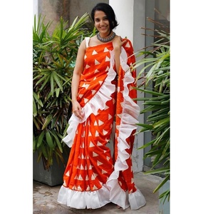 Latest Design Indian Women's Silk Heavy Stone Work Saree with Beautiful Blouse Evergreen Wholesale Price - Product Image 5