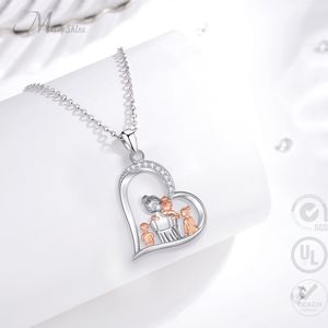 Collana Merryshine in Argento Sterling 925 con Scritta 'Ti Amo per Sempre' per Madre e <span class=keywords><strong>Tre</strong></span> Figlie, Regalo per la Mamma - Product Image 6