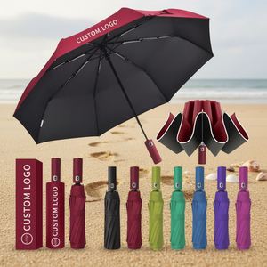 Promotion Wholesale 21 Inch 8k Plastic Handle Straight <b>Umbrellas</b> Cheap Clear <b>Windproof</b> Folding <b>Umbrella</b> for the Rain with Logo - Product Image 1
