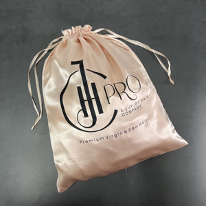 Bolsa de Almacenamiento de Joyas y Pelucas de Tela de Seda y Nailon Personalizada con Logotipo, Bolsa de Satén con Cordón Reciclable para Regalo - Product Image 4
