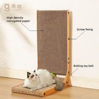 Planche à gratter pour chat en forme de L grattoir à chat détachable pour chats griffes de meulage jouet d'escalade fournitures pour animaux de compagnie