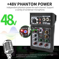 Console de mixage professionnelle XTUGA 3 canaux avec réverbération et lecture XU3 16,5x22x7cm