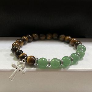 Natural Stone <b>Bracelet</b> Colorful Glass <b>Beaded</b> Meditation Jewelry Ready to Ship Inventory Bespoke Manufacturing - Product Image 4
