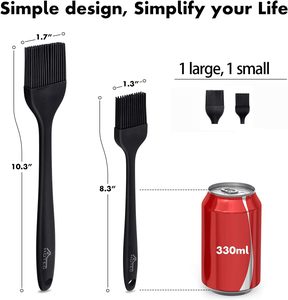 SEB <b>Basting</b> <b>Brushes</b> Silicone Heat Resistant Pastry <b>Brushes</b> Spread Oil <b>for</b> BBQ Accessories Grill Barbecue Kitchen Cooking - Product Image 2