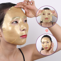 Masque facial coréen jetable en hydrogel bio-collagène, enrichi en vitamine C et acide, pour réparation fine et dorée, usage médical et cosmétique
