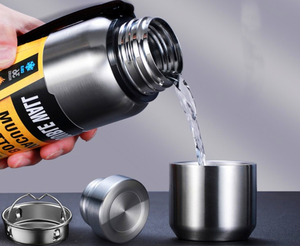 Termo de acero inoxidable para botella de agua deportiva, frascos de vacío con temperatura LED, 1L - Product Image 3