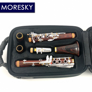 Clarinete Profesional MORESKY de Madera de Cocobolo Guatemalteco, Bañado en Oro, 18 Llaves, Sib, Clarinete M9 - Product Image 2